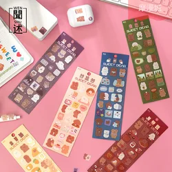 2sheets/lot Kawaii Stationery Stickers Cartoon Bear Sweet Diary Decorative Mobile Stickers Scrapbooking DIY Craft Stickers