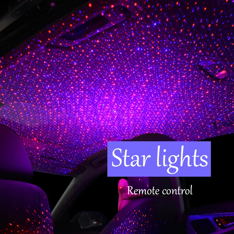 Авто проекция звездное небо огни автомобиля Звездные огни модифицированный стиль USB интерьерное украшение для потолка управление светом атмосферная лампа