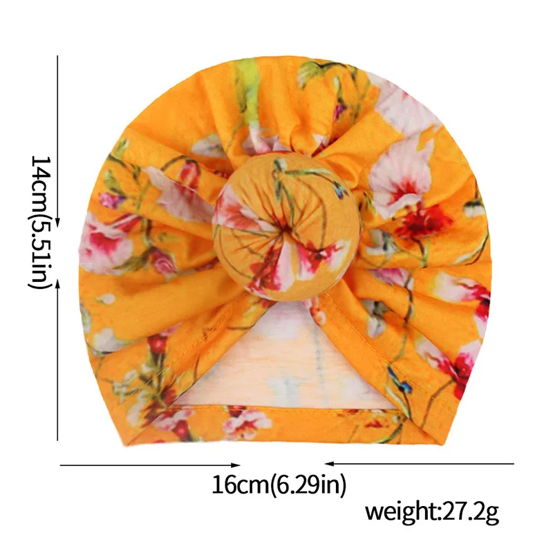 custom baby accessories Lovely Knot Baby Hat Turban Soft Cotton Newborn Boys Girls Hat Flower Print Infant Toddler Cap Beanies Head Wraps baby stroller accessories