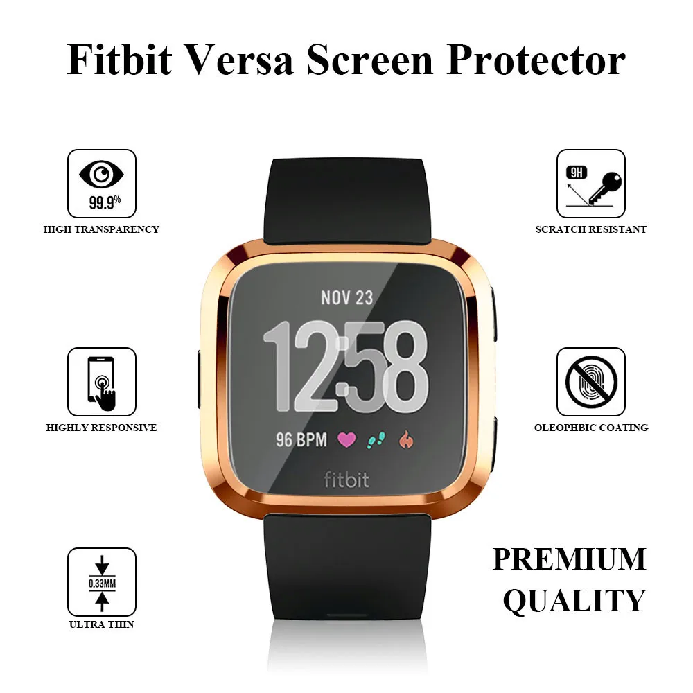 New 9 Colors Plating TPU Smart Watch Bumper Shell Accessory For Fitbit Versa Watch Screen Protector Scratch Proof Case Cover