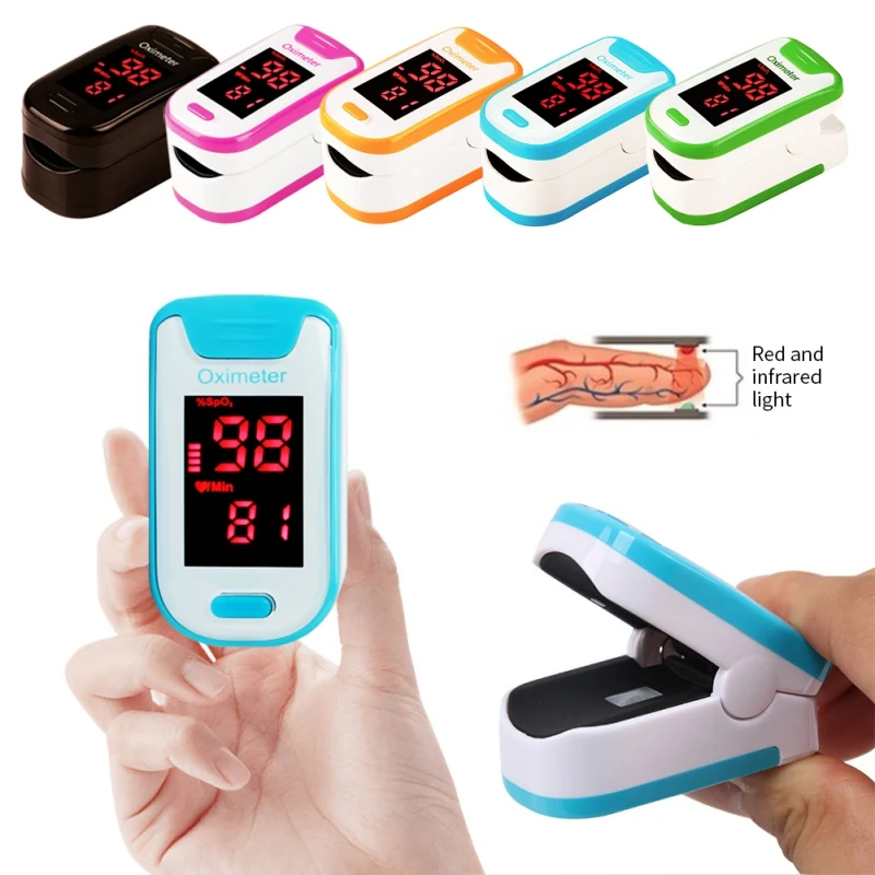 

New Portable Mini Finger Blood Pulse Oxygen Meter Oxygen Saturation Monitor Blood Oximeter Blood Pressure Meter LED