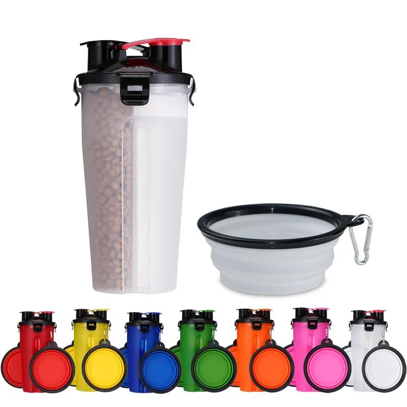 

BEI Pets outdoor water cups Portable drinking pot folding Dogs cats suit Food Bowls colorful Plastic travel bowls food storage