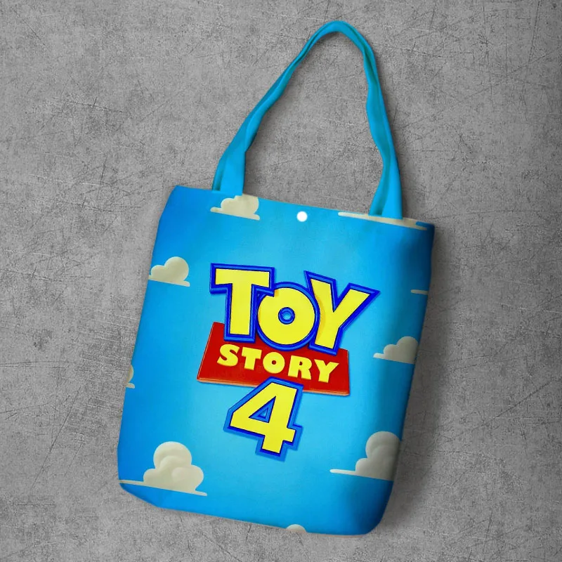 Toy Story 4 форки 3D печать холст хозяйственная сумка хозяйственная сумки 34*40 см дети Рождество День рождения подарок сумка - Цвет: 34x40cm