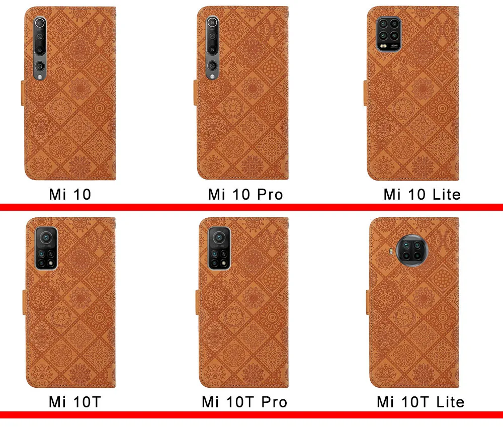 National Pattern Flip Walle Leather Case For Xiaomi Mi 10 10T Note10 Note 10 Lite Pro Coque Card Holder Stand Book Phone Cover case for xiaomi