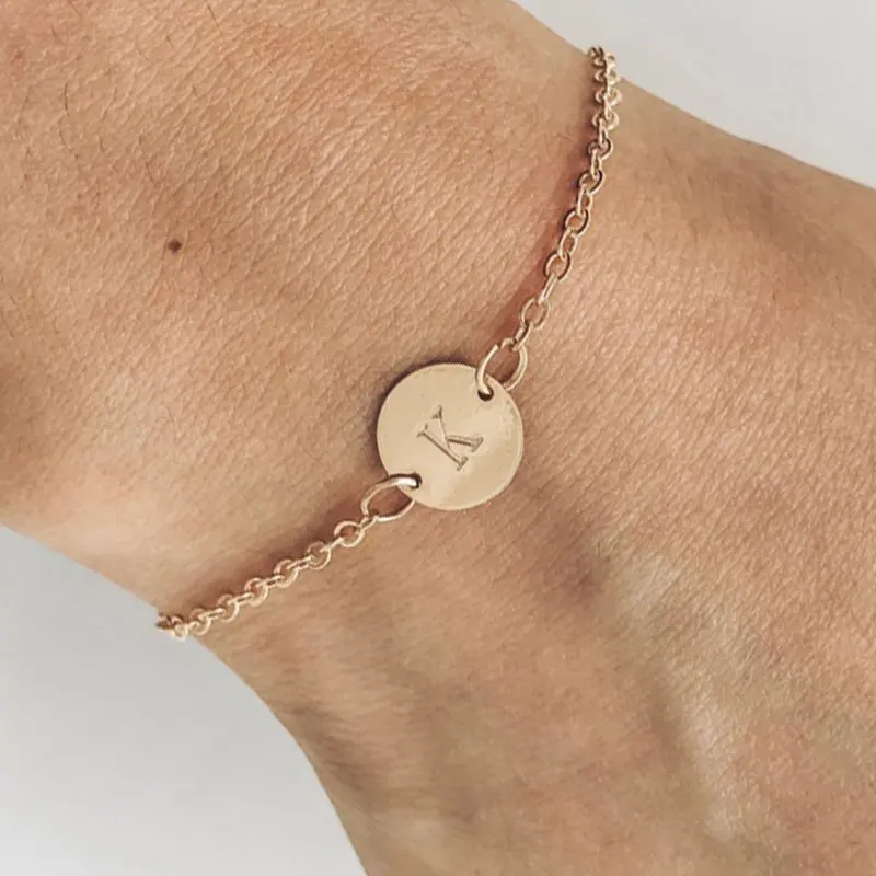 

Charm Letter Bracelets Bangles for Women Gold Color Adjustable Bracelet Femme Bijoux Fashion Mujer Jewelry Party Friends Gifts