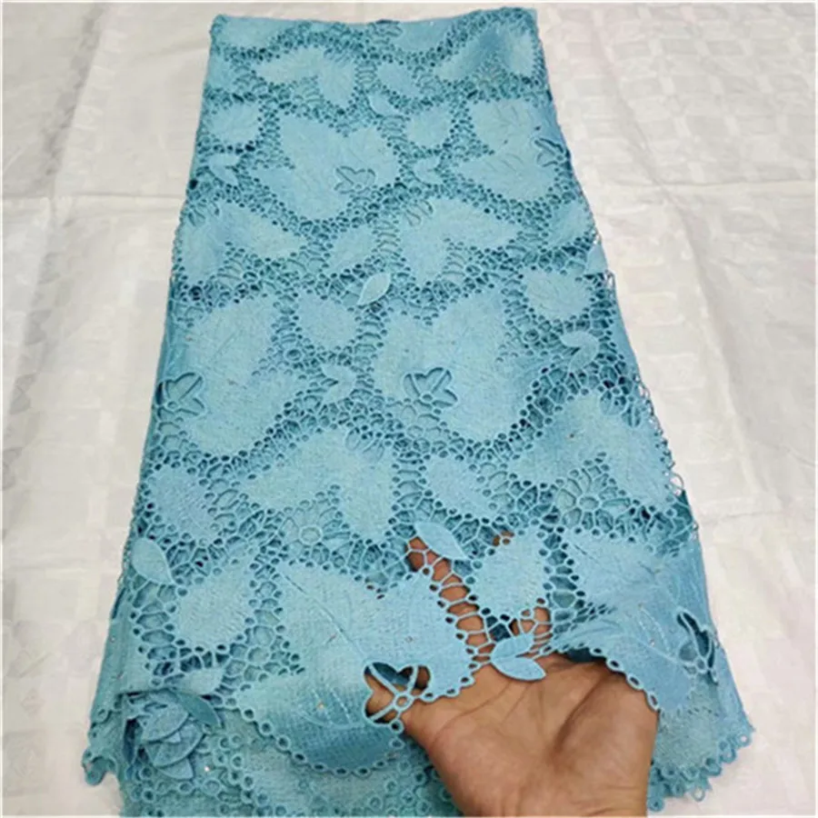 Африканская гипюровая кружевная ткань, Высококачественная кружевная ткань Дубаи, швейцарское кружево из вуали, швейцарское кружево для платья 5 ярдов/партия