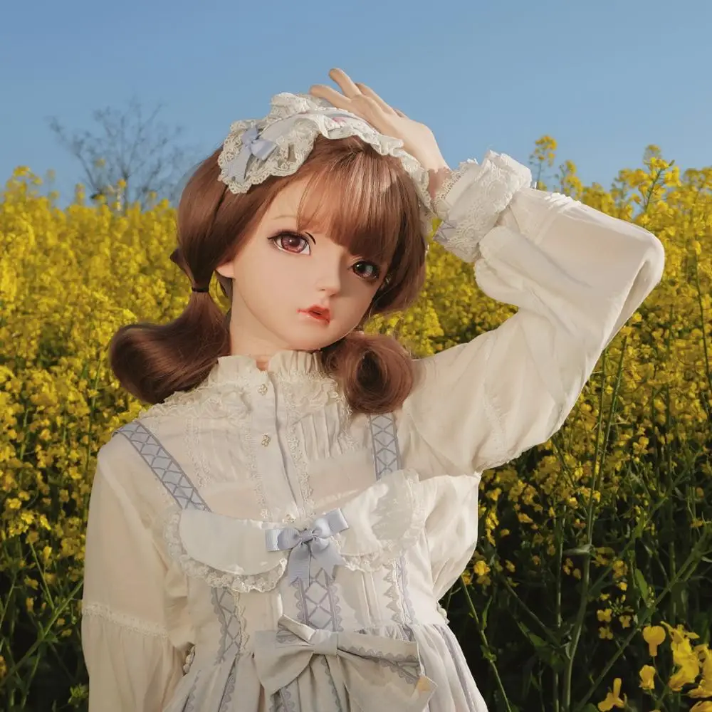 Dollkii 01) Женская Девушка кремнезема Косплей BJD переодевание кигуруми Голова маска Аниме ролевые игры вечерние Трансвестит кукольная маска