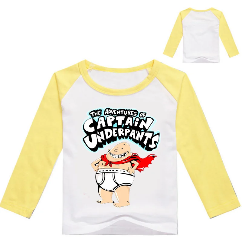 DLF/футболка для мальчиков возрастом от 2 до 16 лет нижнее белье с изображением капитана детская одежда с героями мультфильмов детская футболка для маленьких девочек, топы с длинными рукавами - Цвет: color 11
