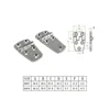 2PCS 316 Stainless Steel Boat Short Side Hinge With 5 Holes 57mm 70mm Heavy Duty Marine Short Side Hinges 2