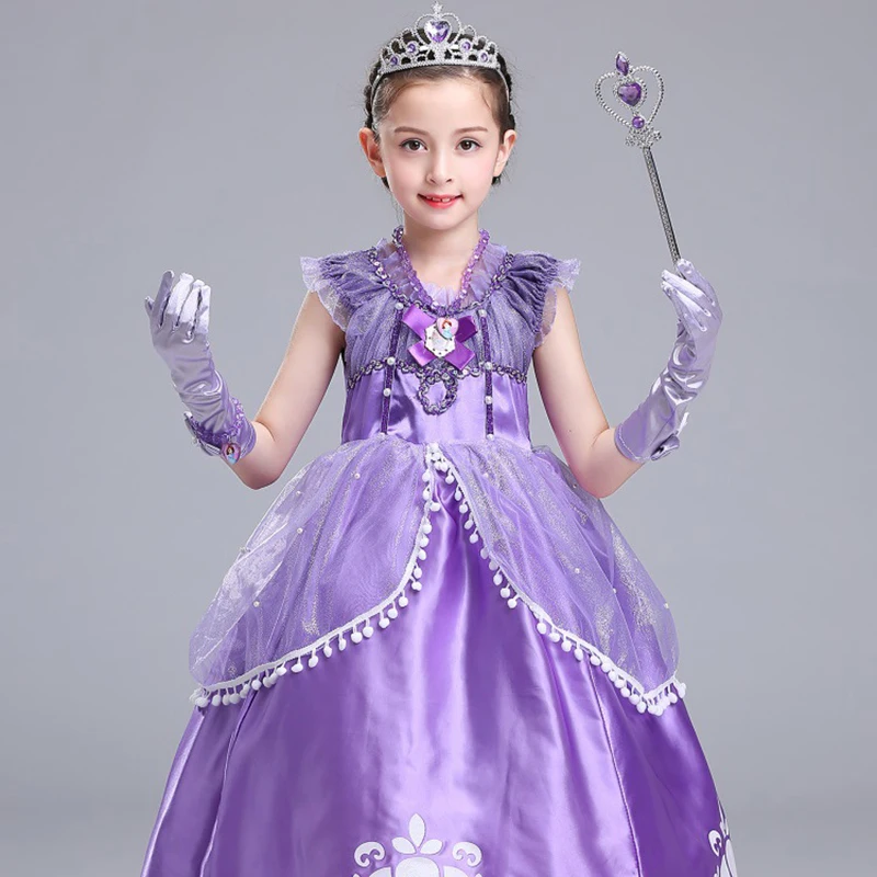 Kids Dress Clothing Princess Dresses for Girls Party Cosplay Princess Sophia Costume Halloween Christmas Dress Birthday Clothes