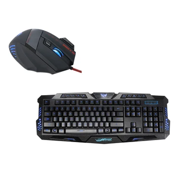 

J20 Gaming Keyboard Mouse Combo Anti-ghosting Adjustable DPI Colorful Backlit for Desktop Notebook Laptop PC Computer