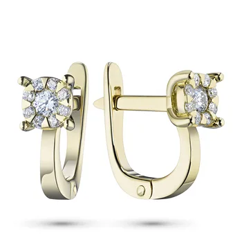 

Earrings made of yellow gold with diamonds e0301sg01182100