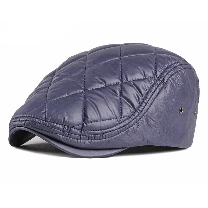 Зимний пуховый берет, теплый, cappello donna Bere Casquette Femme, хлопковая кепка, плоская кепка для мужчин, каскет, живописная французская шапка - Цвет: photo color