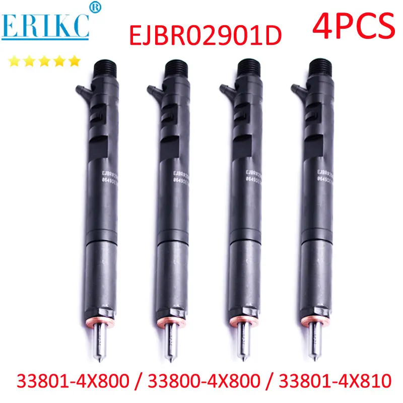 4pcs Ejbr02901d 338014x800 Diesel Injector Fuel Nozzle 338004x800