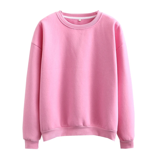 Tangada Women couple sweatshirt fleece 100% cotton amygreen oversized hood hoodies sweatshirts plus size SD60 6L20-Dark Pink