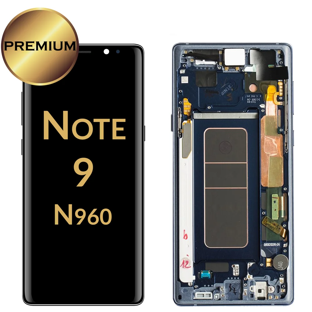 Супер AMOLED 6,4 ''lcd с рамкой для SAMSUNG GALAXY Note9 N960F lcd дисплей кодирующий преобразователь сенсорного экрана в сборе с рамкой