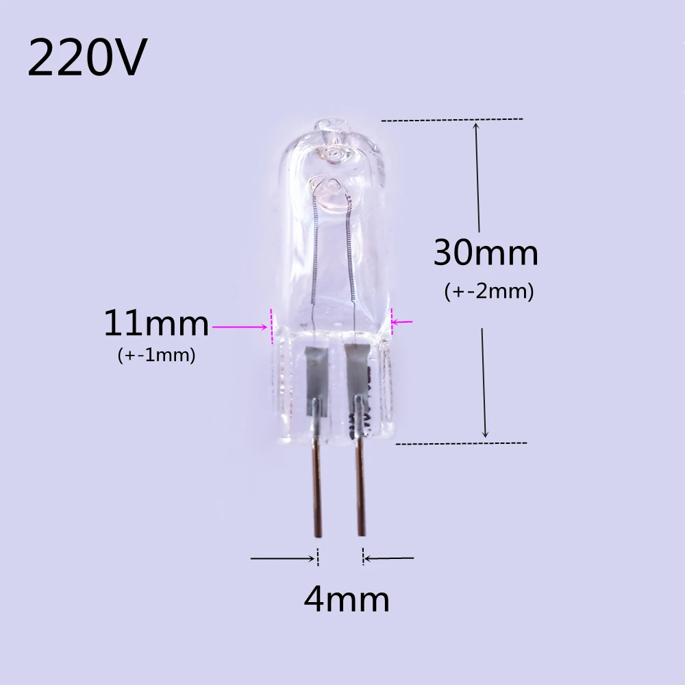 G4 220V 20W bulb 220v G4 bulb Crystal lamp chandelier 220V 50W 35W aromatherapy halogen 5pcs