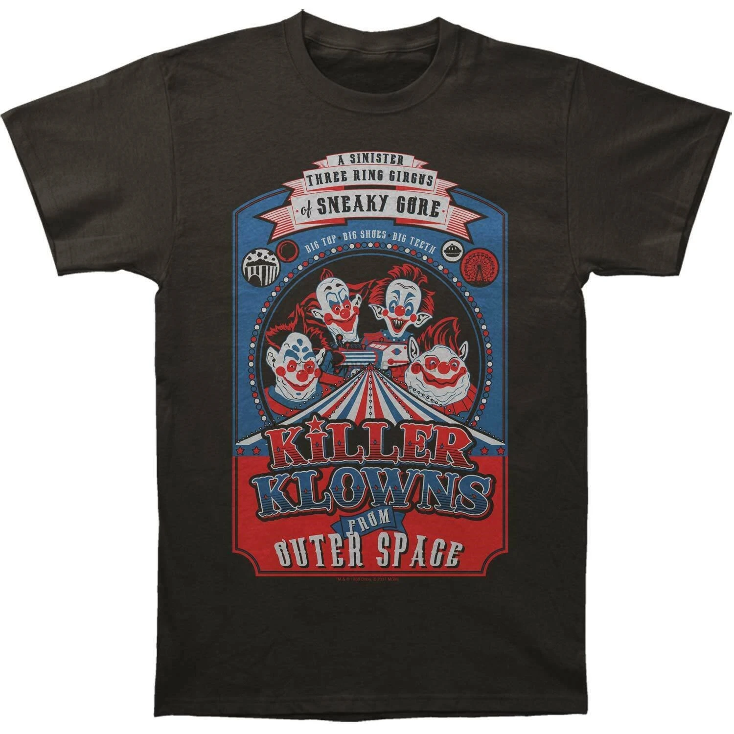 Killer Klowns из космоса мужской большой Топ Плакат Slim Fit Футболка средний уголь |