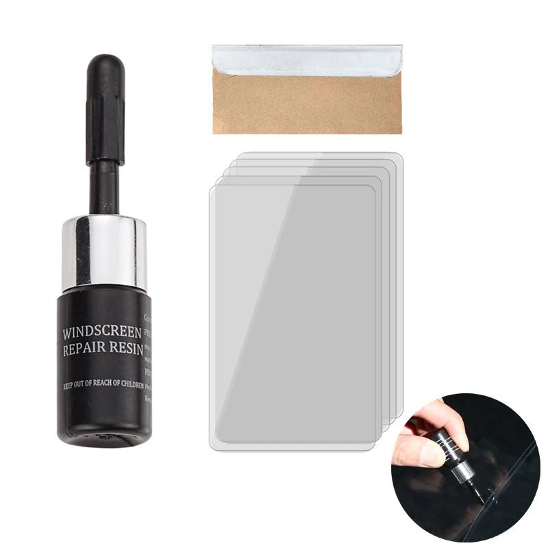 

Car Windshield Repair Tool DIY Car Window Repair Tools Window Glass Curing Glue Auto Glass Scratch Crack Restore Kit
