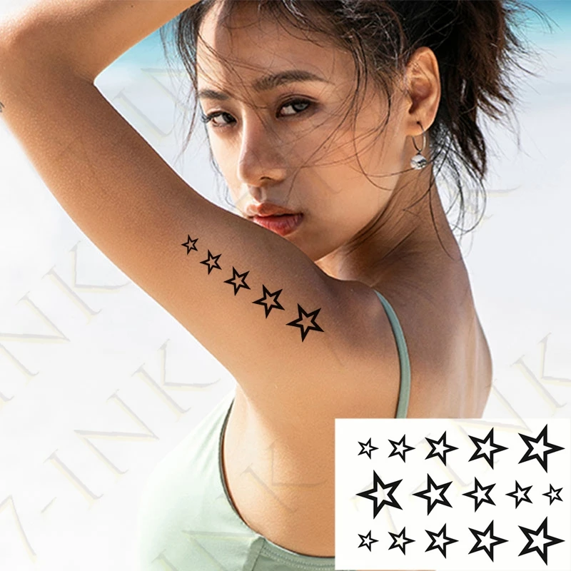 Waterproof Temporary Tattoo Sticker Little Music Letter Tatto Small Size  Star Imperial Crown Fake Tatoo For Girl Women Kids - Temporary Tattoos -  AliExpress