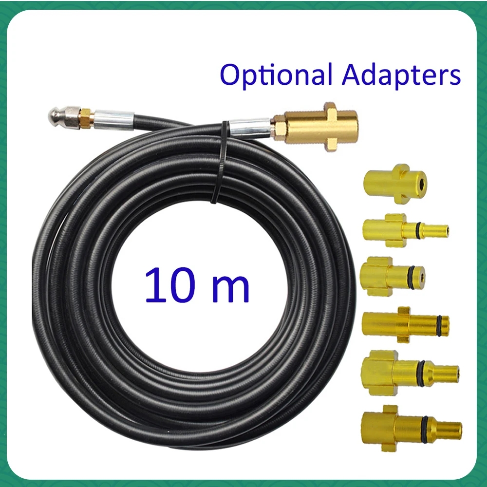 10m Sewer Drain Water Cleaning Hose Pipe Cleaner Kit for Karcher Interskol Huter Hammer Nilfisk STIHL Bosch High Pressure Washer