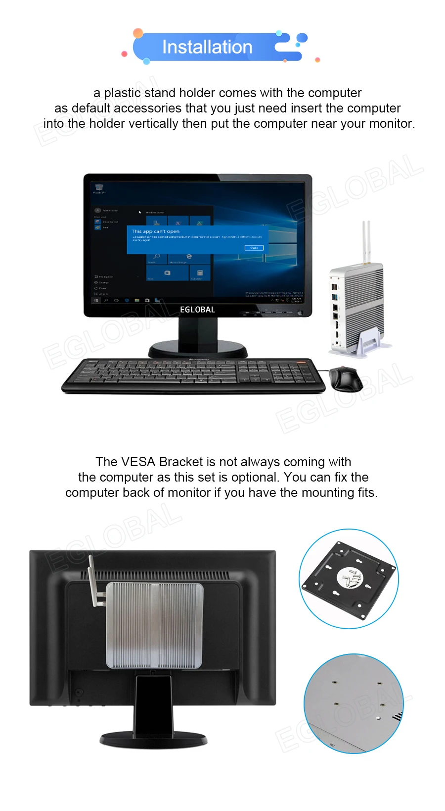 8-го поколения Intel Core i5 8250U безвентиляторный мини-ПК Barebone система мини-компьютер 4K VGA HDMI 8* USB тонкий ПК Wifi