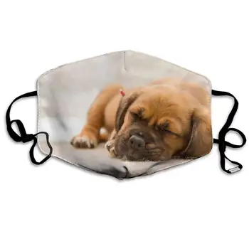 

Mouth Mask Sleeping Puppy Print Masks - Breathable Adjustable Windproof Mouth-Muffle, Camping Running for Women and Men
