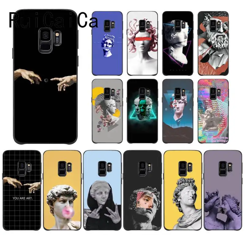 

RuiCaiCa Vintage Stucco Statue David Art Book Printing PhoneCase Cover For Samsung For A8Plus 2018 9S 920 10S 20S 10 40 20 30 50