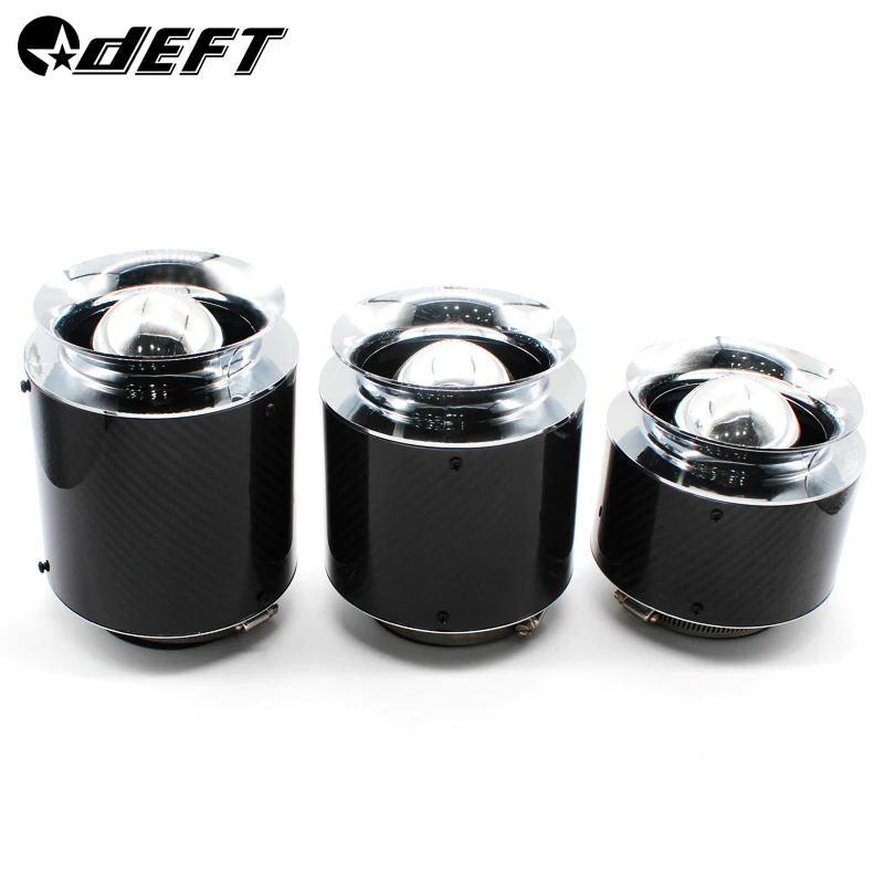 DEFT Universal 3Inch Carbonr Air Filter Supercharger Hood Intake Kit High Power Sports Carbon Fiber Mushroom Head | Автомобили и
