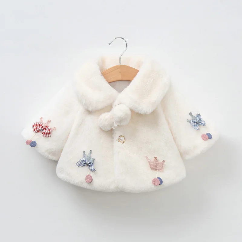 Baby Jacket Baby Coat Children Jacket 0-18M Baby Jackets for Girls Autumn Warm Plush Coat Christmas Princess Cloak Children's Outerwear