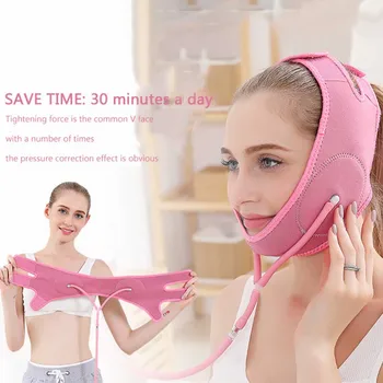 

Double Chin Masseter Tools Air Supercharging Inflatable Thin Compression Elastic Slimming Belt Correction Shaping Face Lift Mask