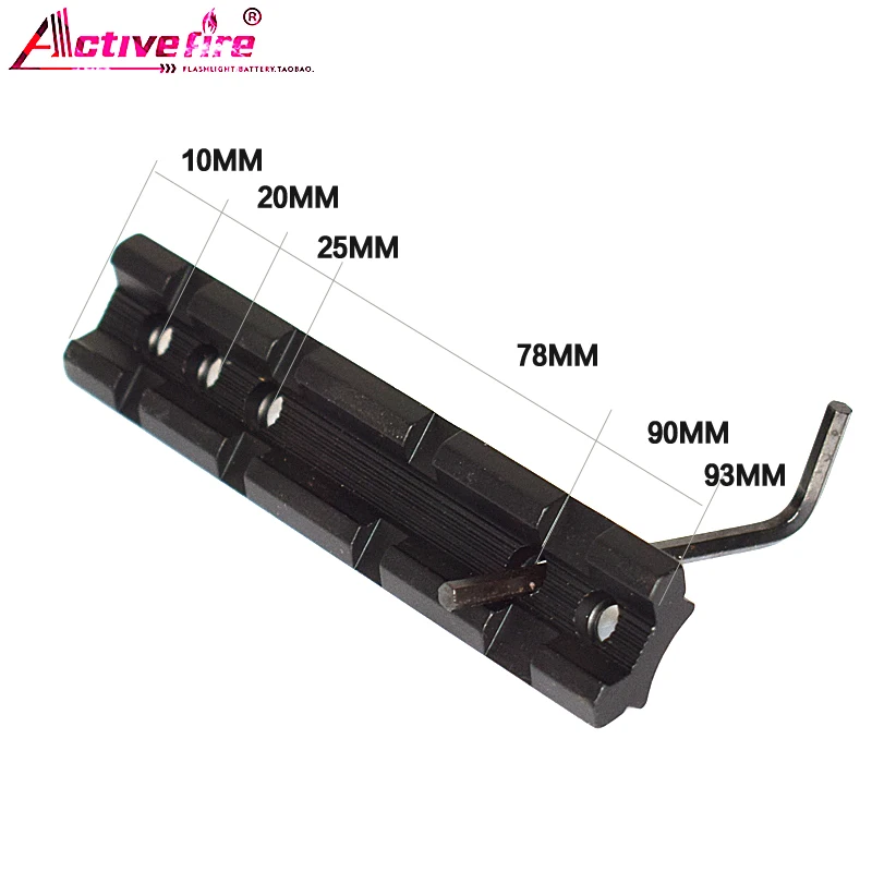 

Activefire de tipo riel bomba todo negro de alta guía riel accesorios de reinstalación20MM aluminum alloy rail accessories