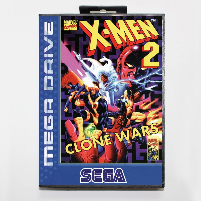 Sega MD игровая карта Xmen 2: clone wars с коробкой для MegaDrive консоль 16 бит карта|Картриджи| |