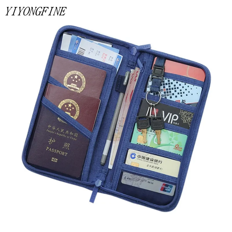 YIYONGFINE Travel Journey Document Organizer Wallet Passport ID Card Holder Ticket Credit Card Bag Case Travel Accessories