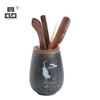 

TANGPIN ceramic tea ceremony sets crane green chinese tea accessories