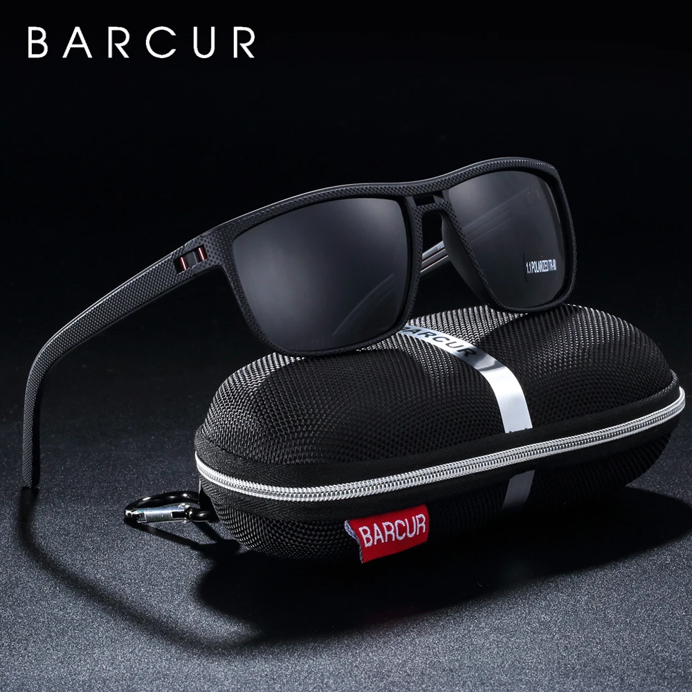 BARCUR дизайн Сверхлегкий TR90 солнцезащитные очки для мужчин поляризационные вождения солнцезащитные очки мужской открытый