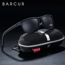 BARCUR дизайн Сверхлегкий TR90 солнцезащитные очки для мужчин поляризационные вождения солнцезащитные очки мужской открытый