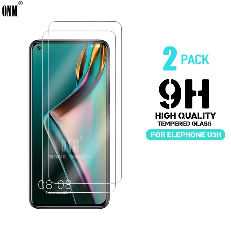 

2 Pcs Tempered Glass For ELEPHONE U3H Screen Protector 2.5D 9H Premium Tempered Glass For ELEPHONE U3H Screen Protective Film