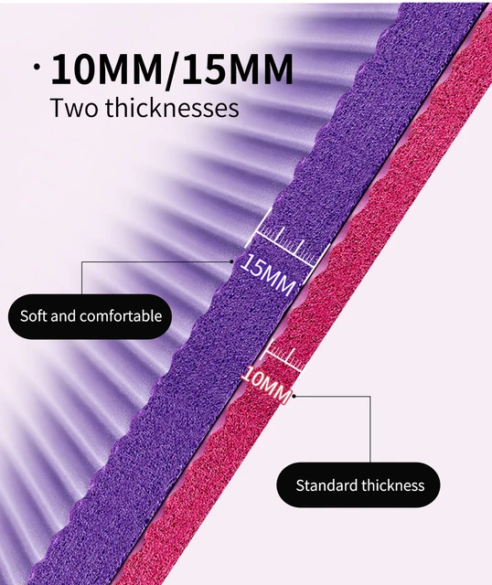 10mm 15mm Thick Yoga Mat Anti-slip 5