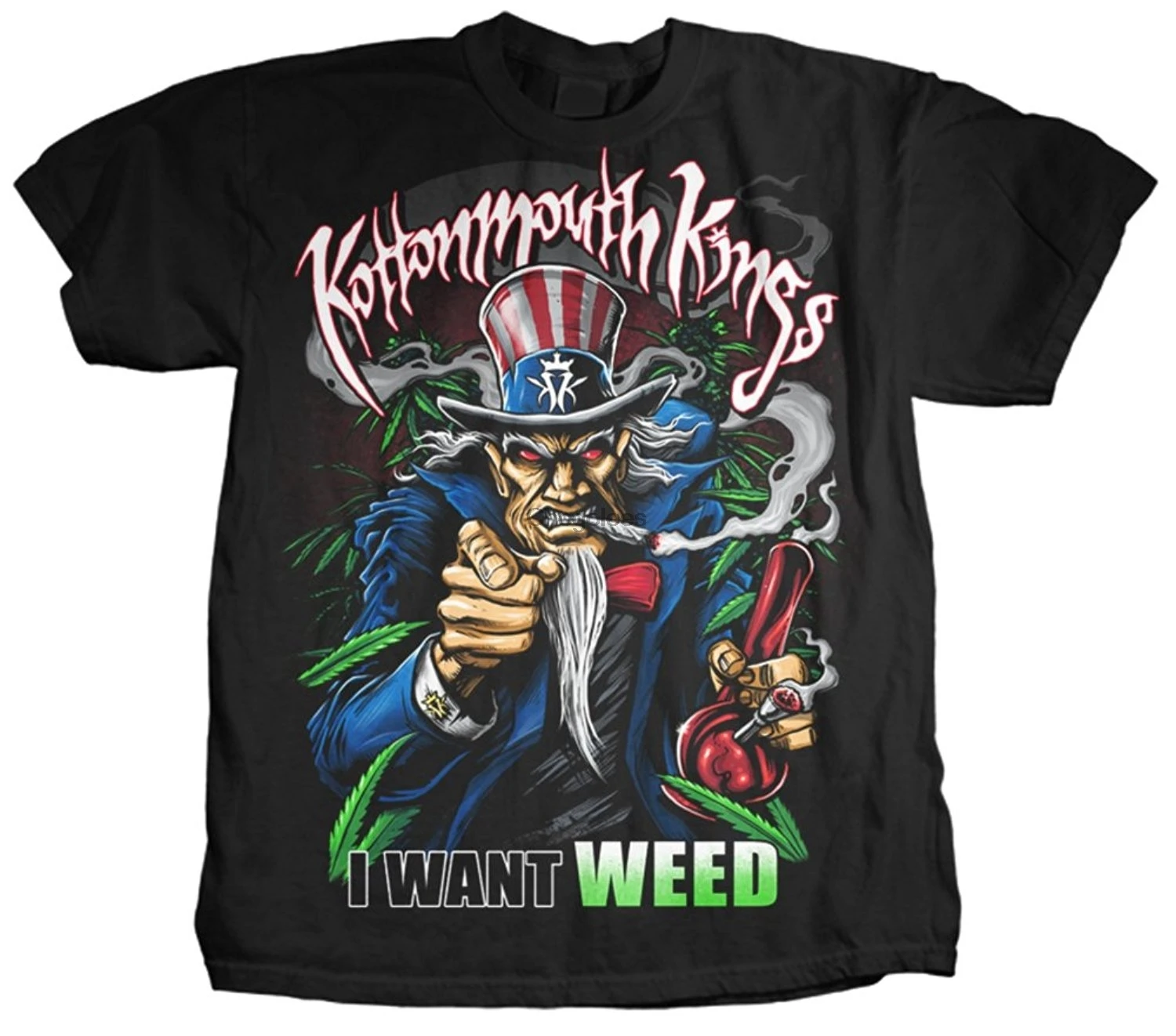 Забавная футболка Kottonmouth Kings I Want Weed с коротким рукавом | Мужская одежда