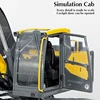 1:14 Full Metal RC Excavator Independent Joint Control Infinite Rotation Cab Openable Doors Alloy Bucket 100M Range Truck Model 6