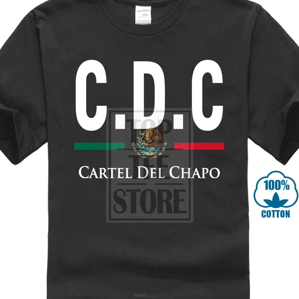 2019 новый летний высокое качество футболка El Чапо мафия Мексиканская крутая