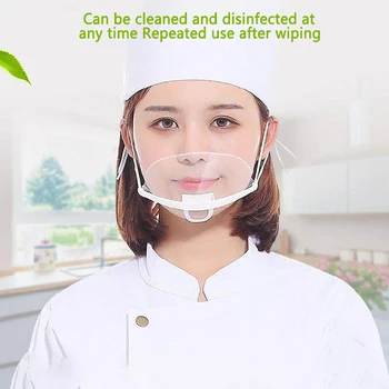 

10pcs Catering Plastic Protective Mask Mouth Mask Dustproof Spray Saliva Face Mask For Kitchen Restaurant Hotel Catering Special