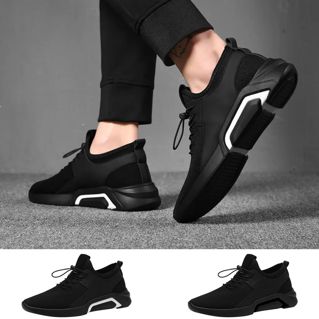 KANCOLLE Fashion Men Wild Outdoor Casual Mesh Solid Breathable Shoes Comfortable Soft Board Shoes Athletic Sneakers Shoes 1217