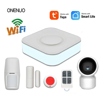 

Hot Sell Cheap TUYA/Smart life WiFi Alarm system Home Security tuya Smart With Light Anti-Tamper Function with Google home