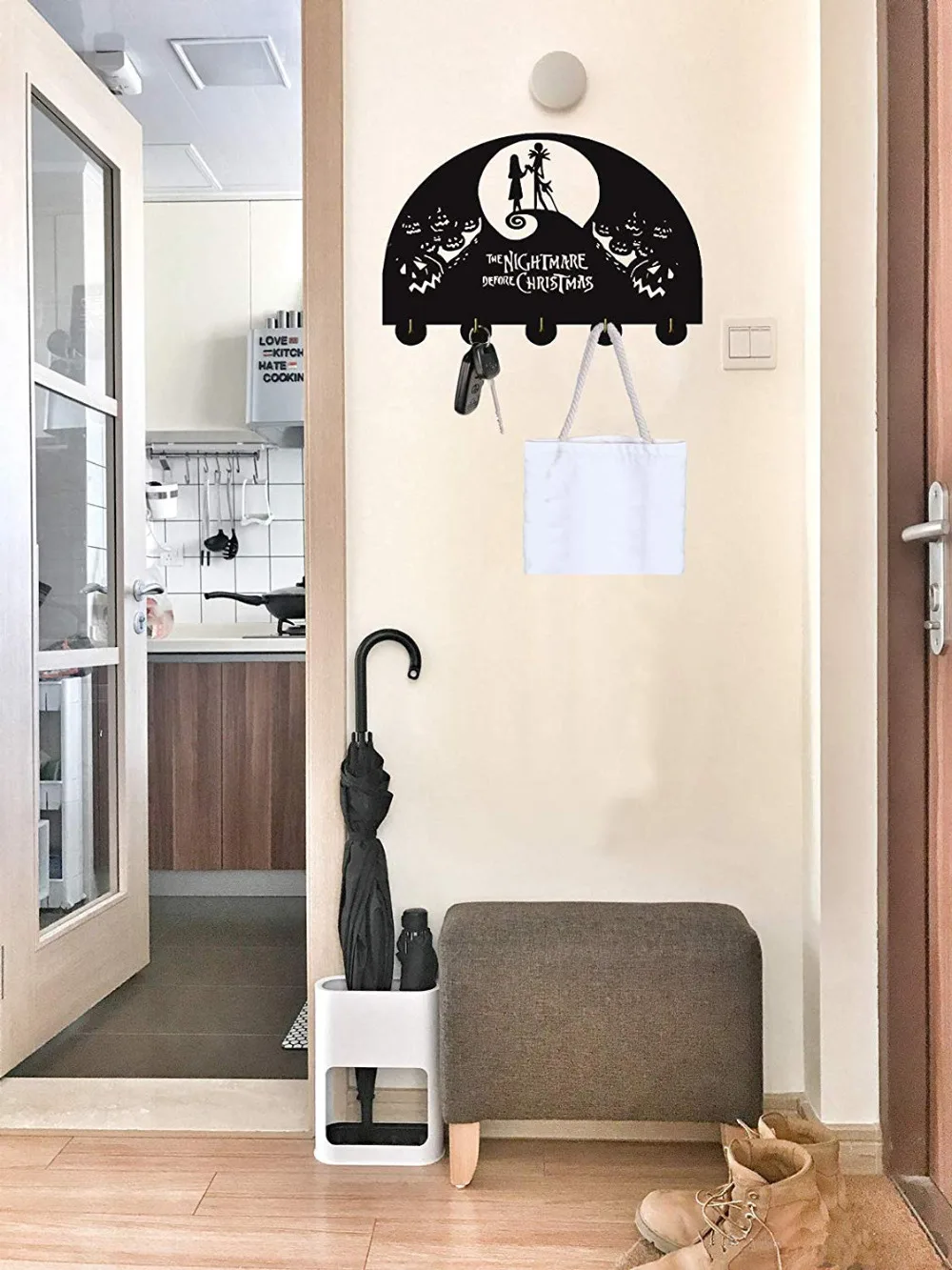 Кошмар перед Рождеством крючки для ключей крючок-вешалка настенный сверхмощный 20 фунтов(макс) декор стен деревянные крючки для одежды держатель для ключей вешалка