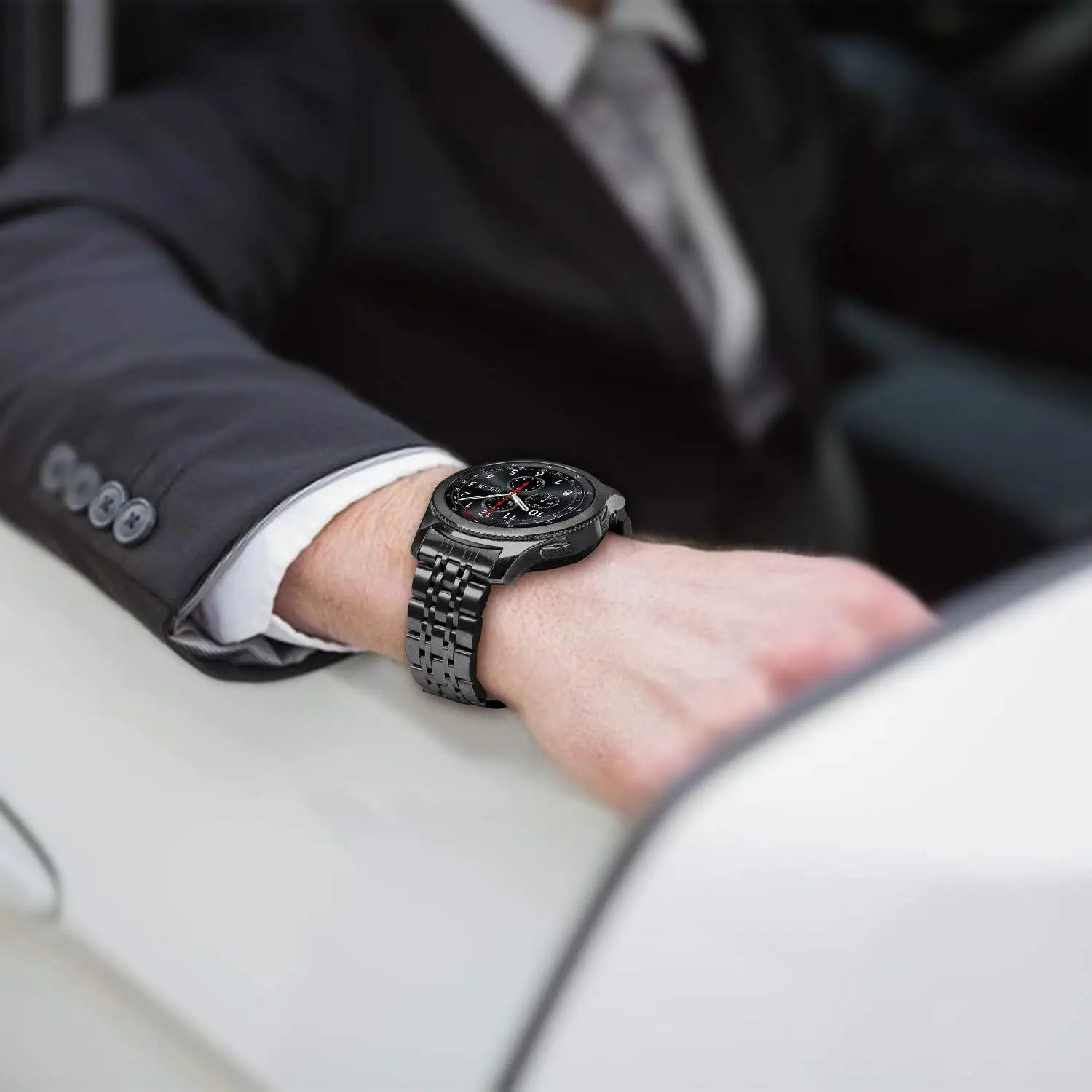 Браслет из нержавеющей стали для Samsung Galaxy Watch 46 мм/Gear S3 металлический ремешок Huawei GT
