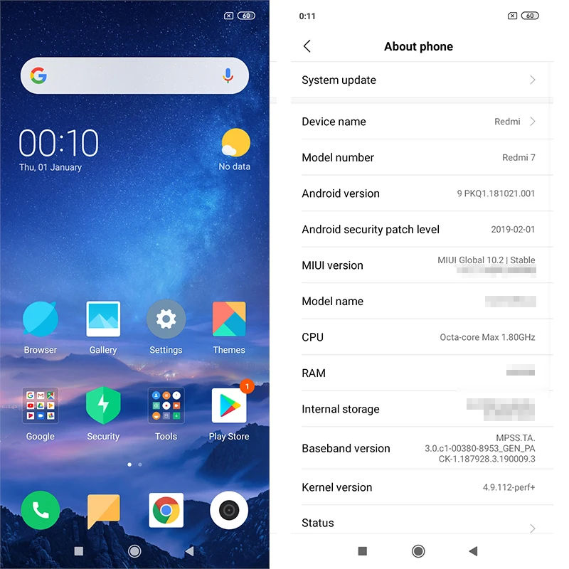 Мобильный телефон Xiaomi Redmi 7 с глобальной ПЗУ, 4 Гб ОЗУ, 64 Гб ПЗУ, Восьмиядерный процессор Snapdragon 632, камера 12 МП, 6,26 дюймов, 19:9, полный экран