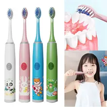 

Cute Cartoon Pattern Soft Rechargeable Replaceable Brush Head Clean Oral Health Children's Electric Toothbrush