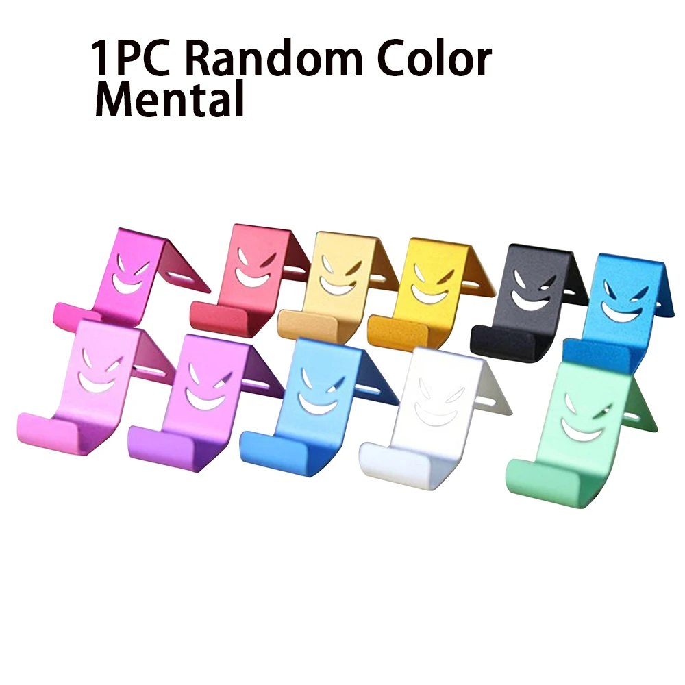 1PC Random Color Металлический держатель для мобильного телефона держатель, цвет случайный держатель мобильного телефона Улыбающееся держатель портативный планшет держатель для телефона Рабочий стол - Цвет: 1PC Random Color